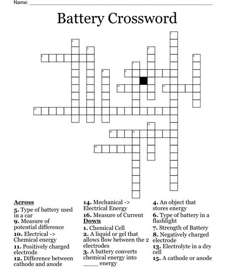 battery crossword clue|More.